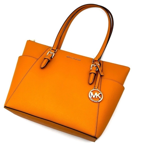 Michael Kors Large Charlotte Tote Bag Cider/Gold - Picture 6 of 12